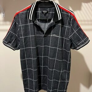 Boohoo Man Large Black, White, and Red Shirt